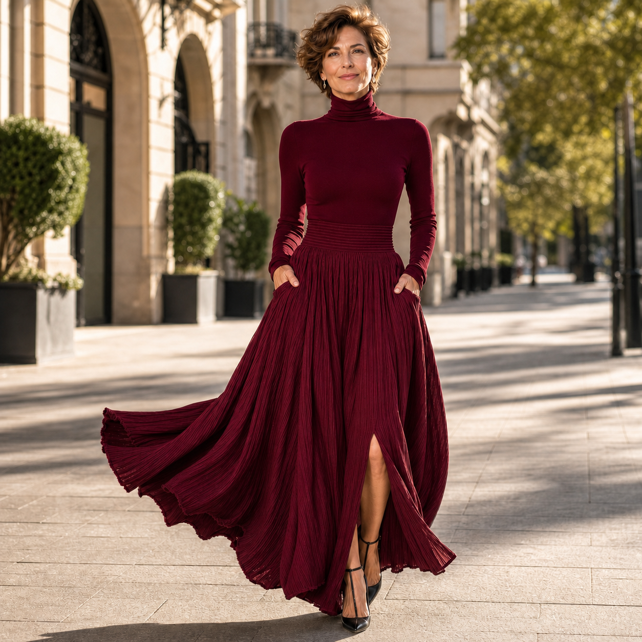 Natalia Berardi™ Elegancka maxi spódnica wysokiego stanu na każdą okazję
