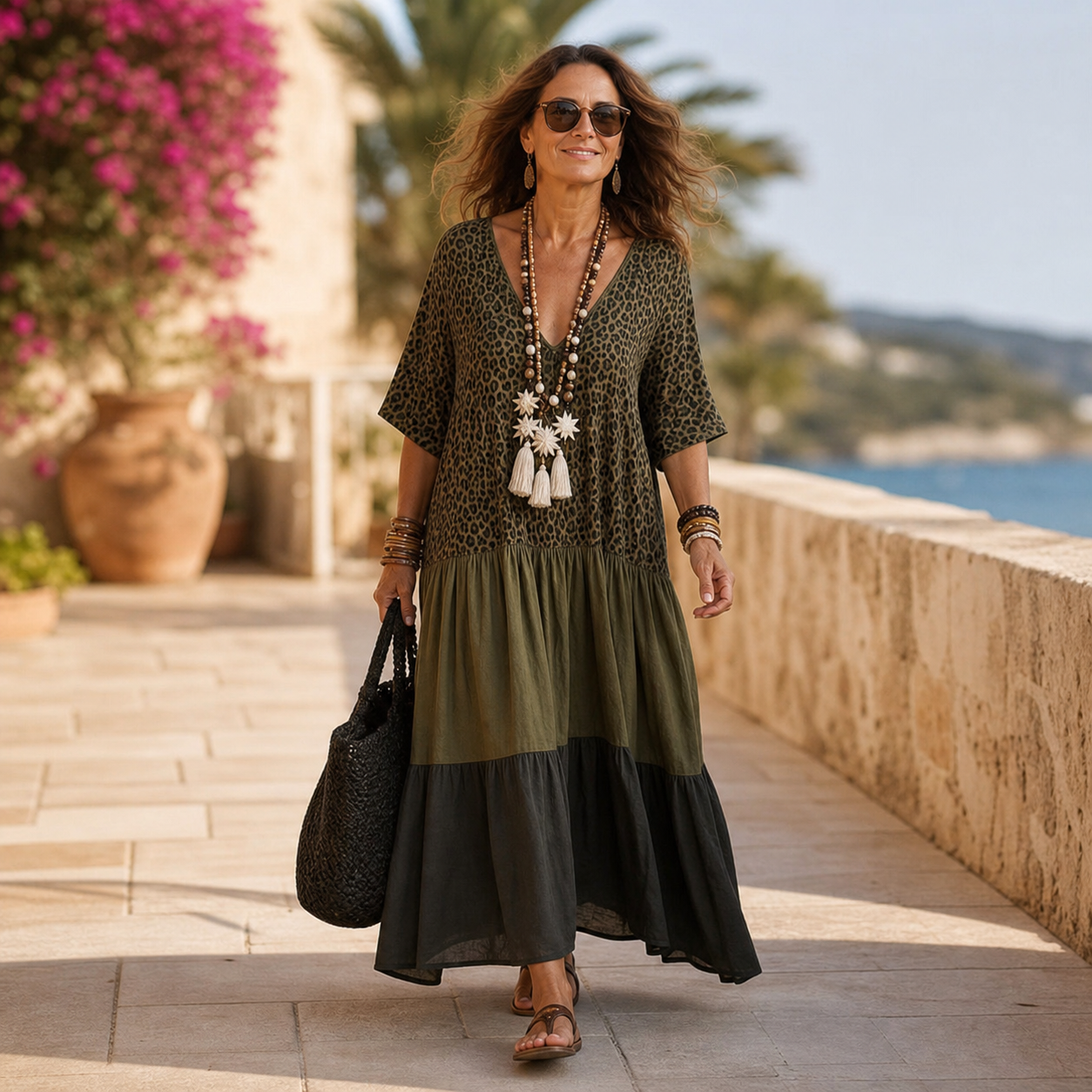 Natalia Severi™ Przewiewna sukienka wakacyjna maxi w stylu boho dla efektownego stylu