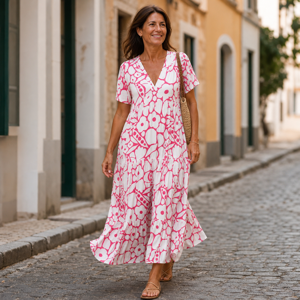 Nilda Mazzi™ Przewiewna i elegancka sukienka na co dzień