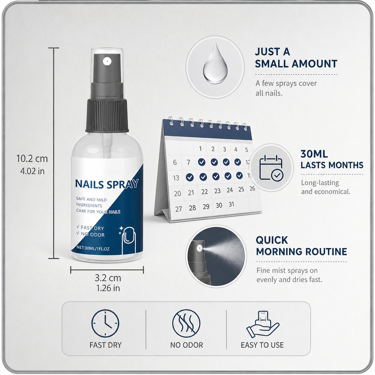 NourishNails™ Odżywczy spray regenerujący dla gładkich i zdrowych paznokci