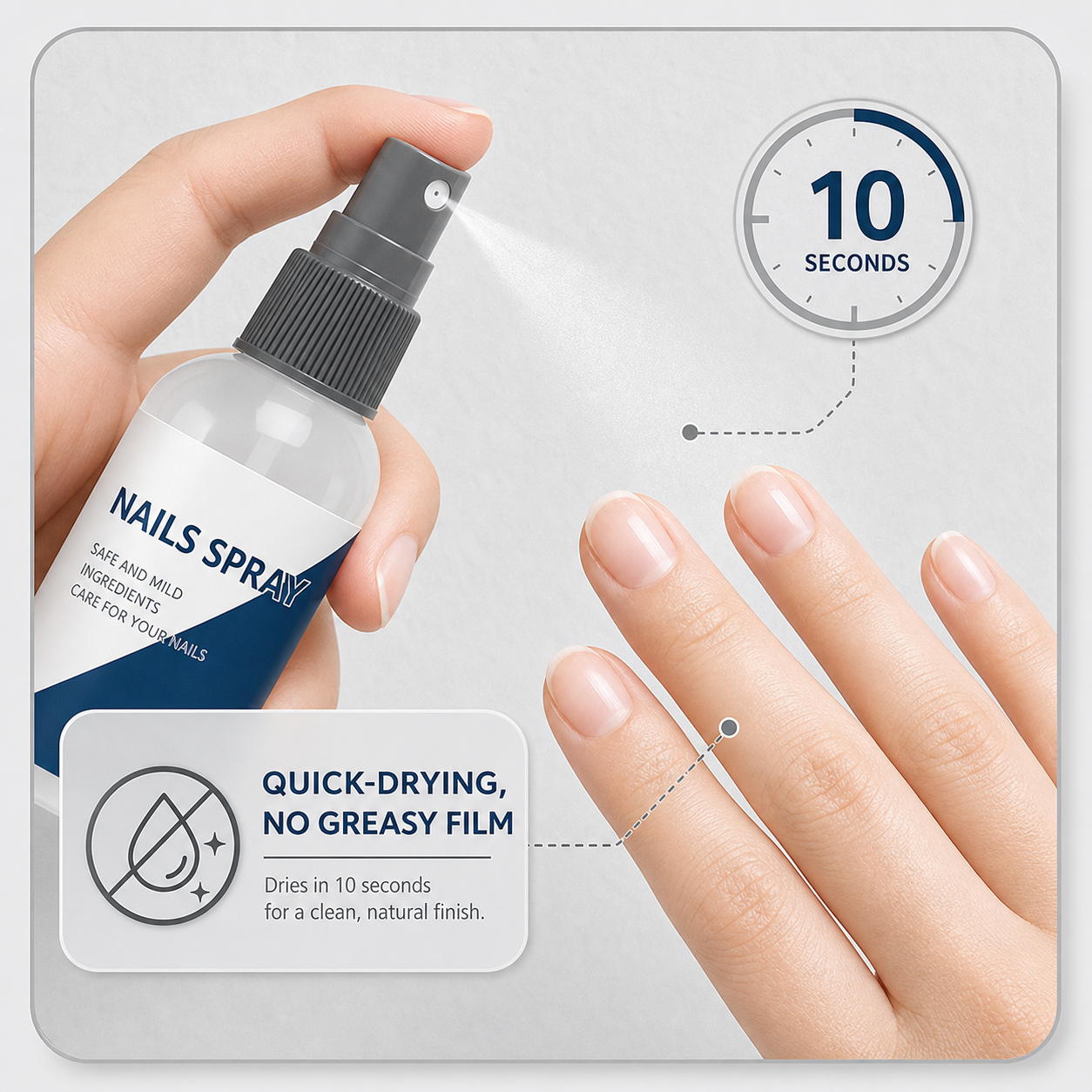 NourishNails™ Odżywczy spray regenerujący dla gładkich i zdrowych paznokci