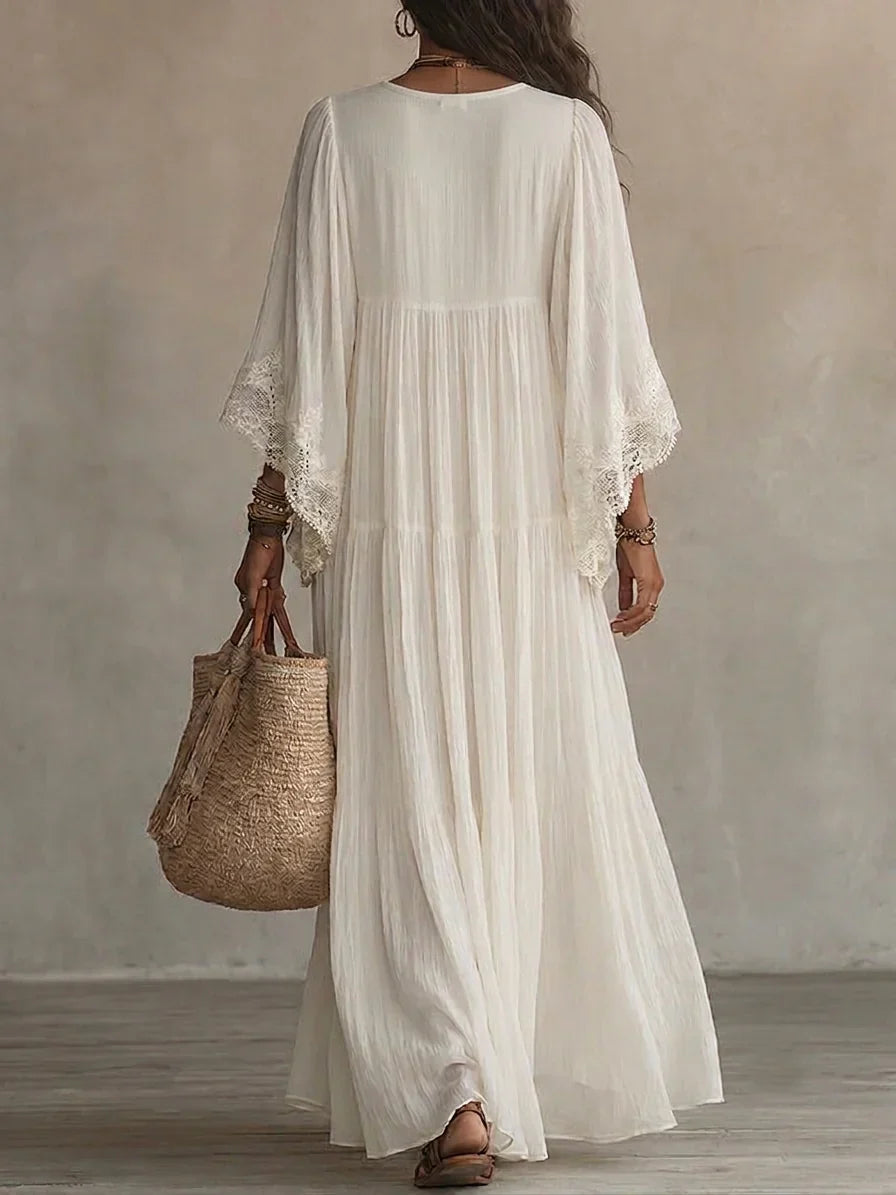 Nunzia Celeste Trombino Breathable Summer Dress - main product view
