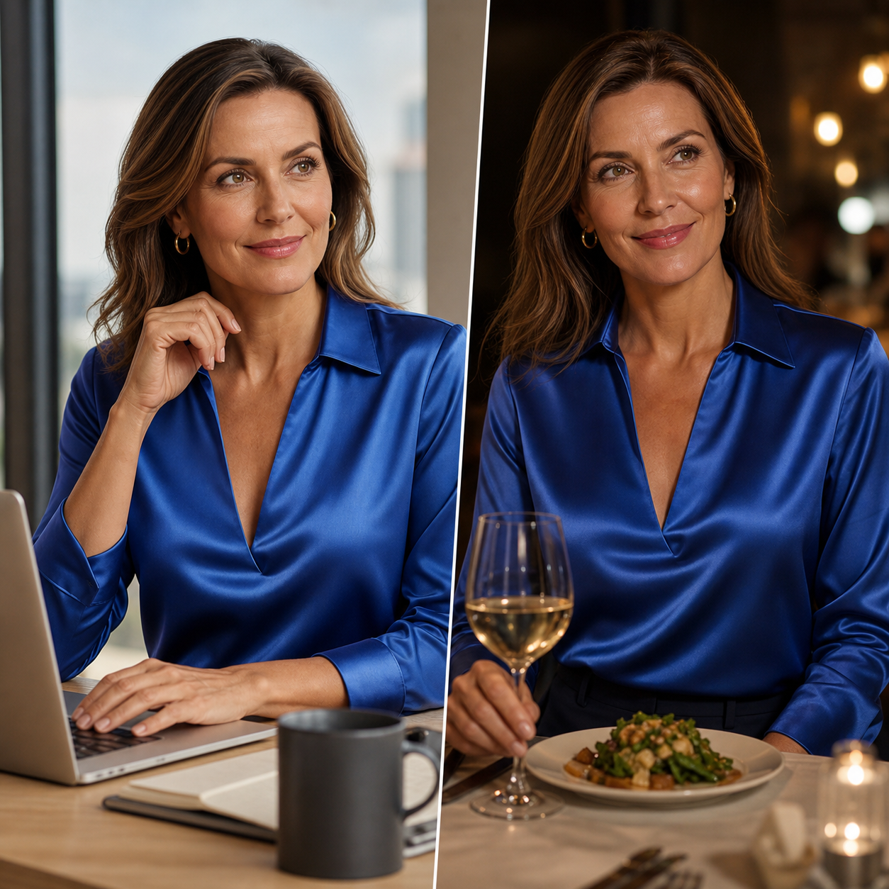 Olimpia Bergonzi™ Wszechstronna bluzka z dekoltem V dla bezwysiłkowej elegancji