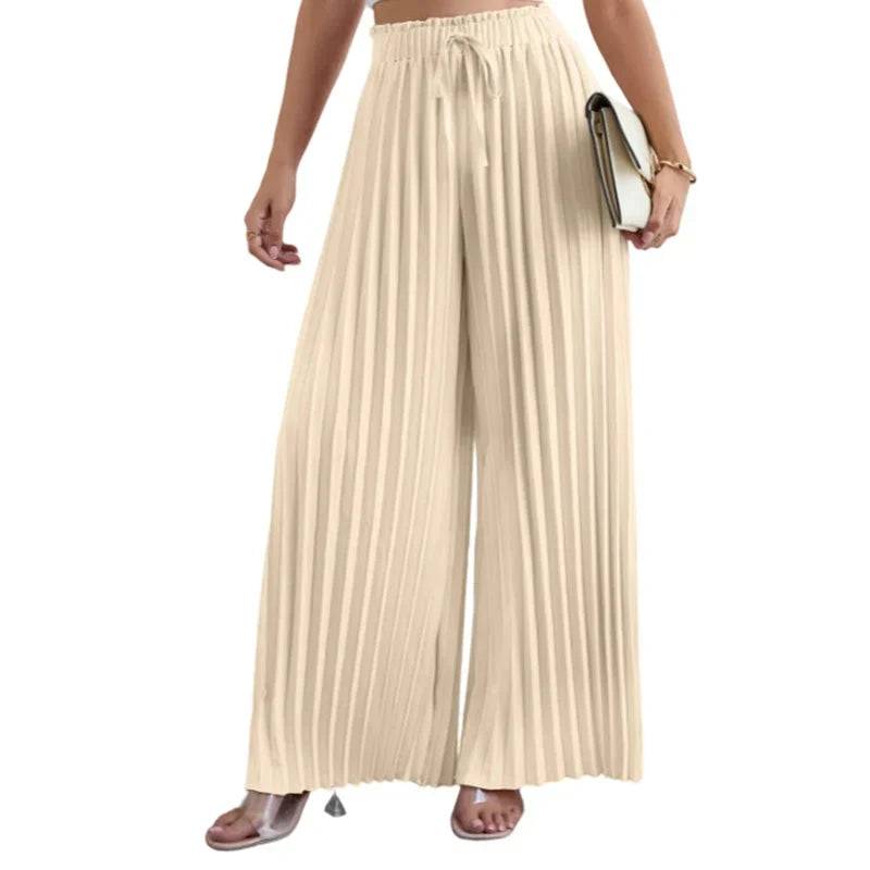 Olimpia Bertacchi™ Spodnie wide-leg z regulowanym troczkiem