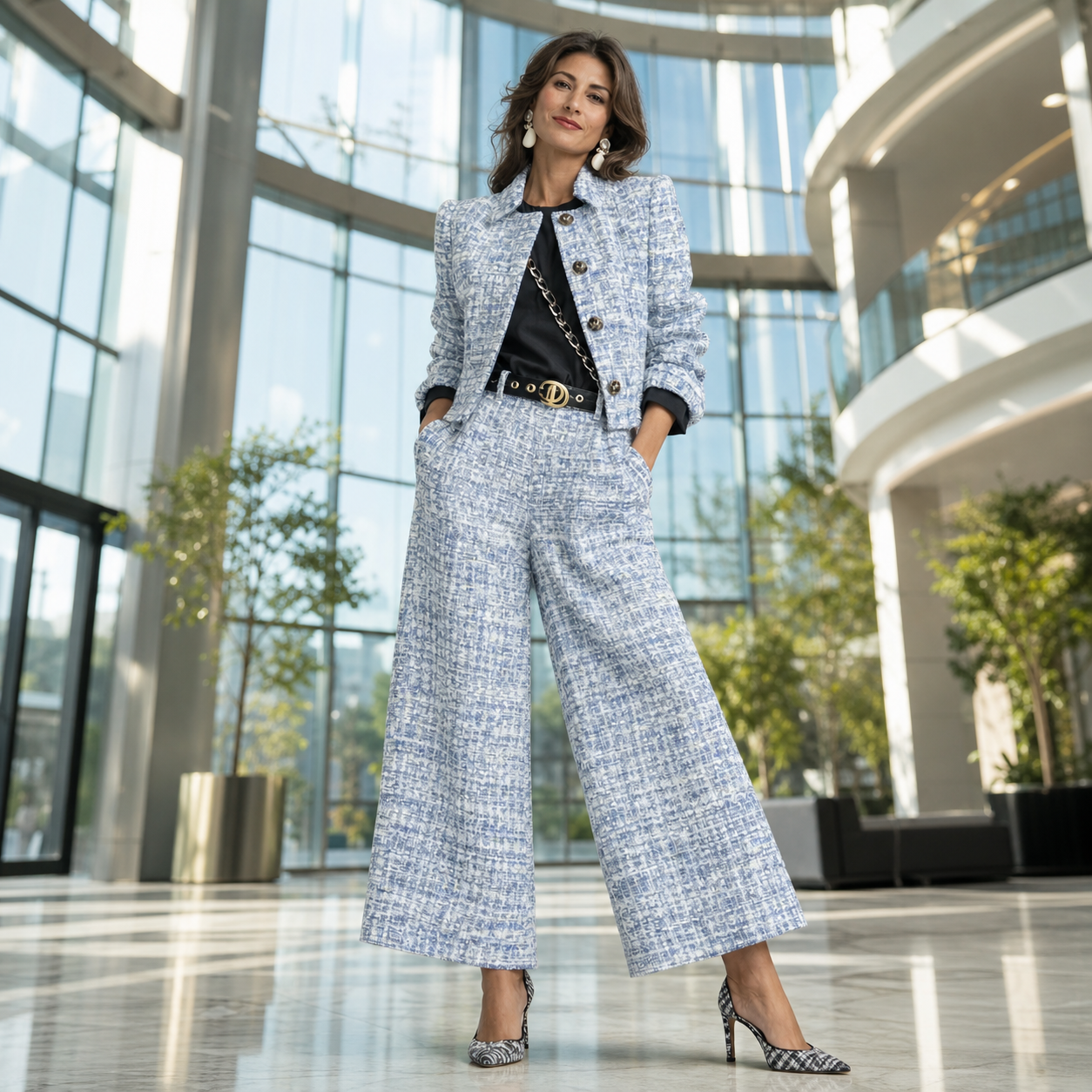 Paola Antinori™ Elegancki zestaw blazer i spodnie dla beztroskiego stylu
