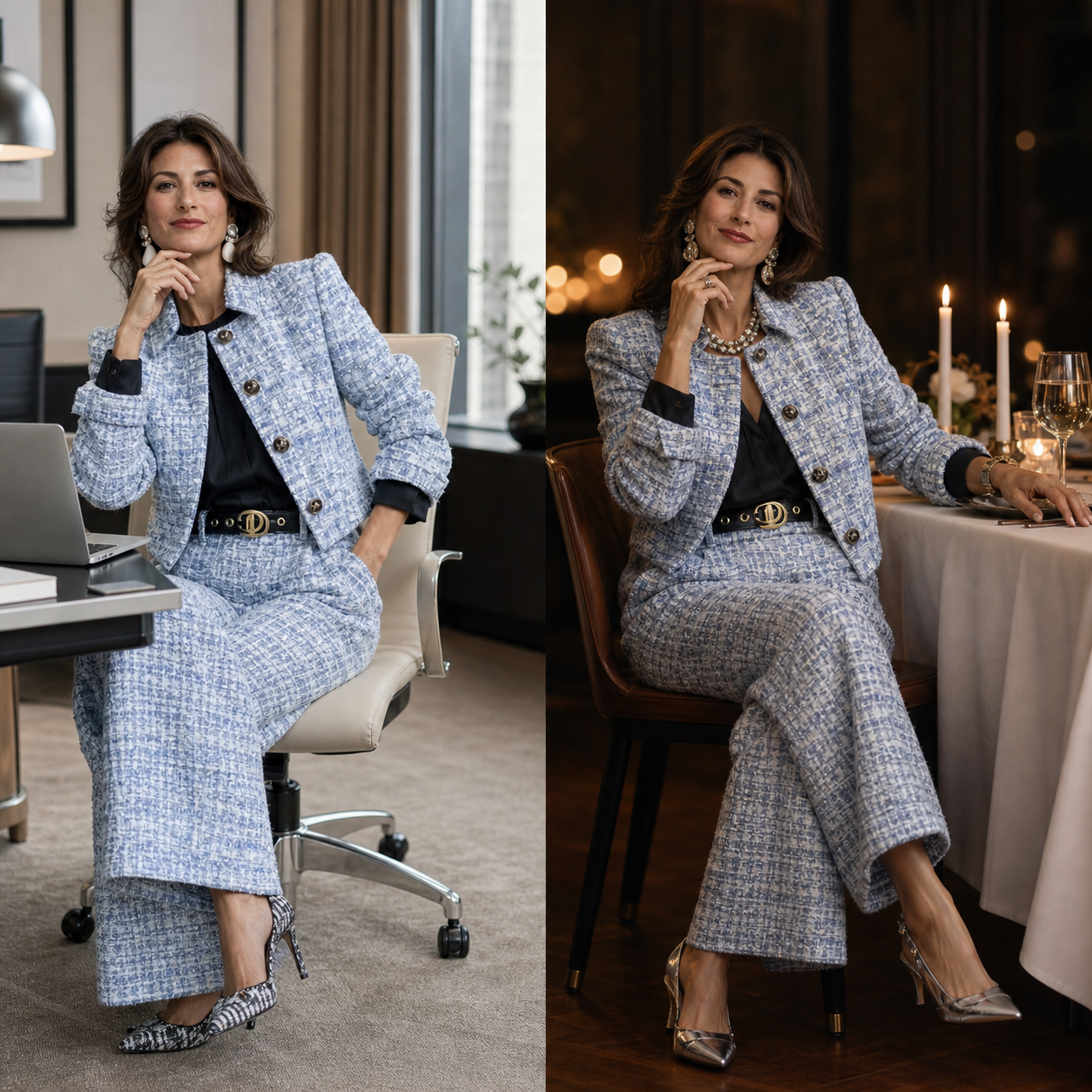 Paola Antinori™ Elegancki zestaw blazer i spodnie dla beztroskiego stylu