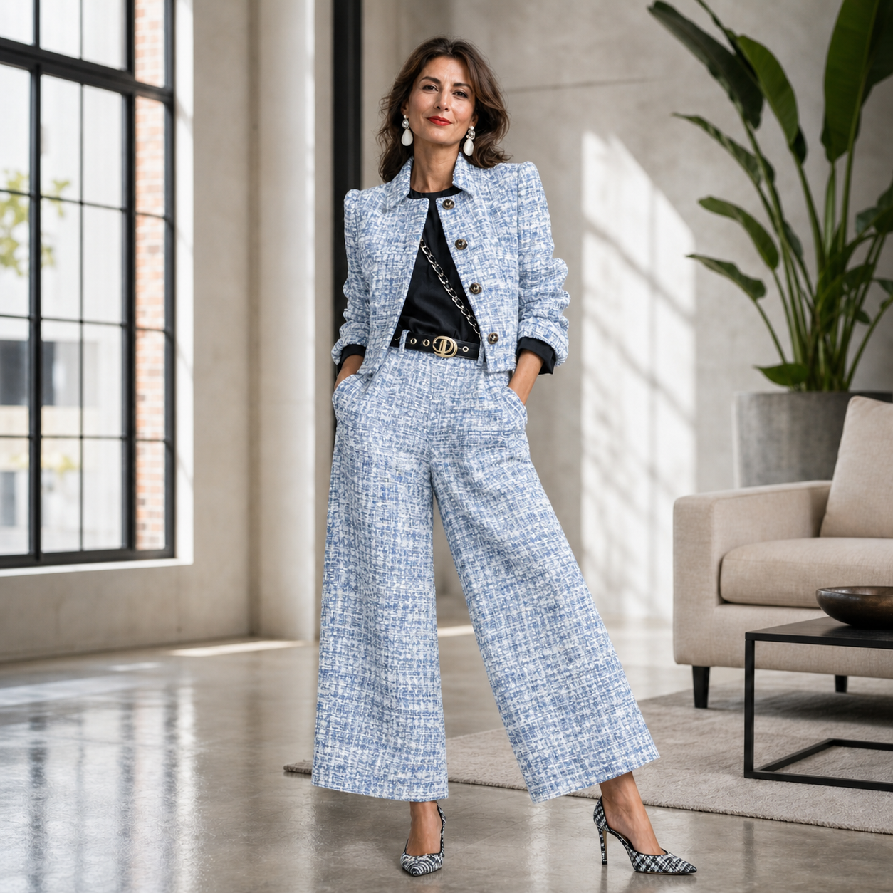 Paola Antinori™ Elegancki zestaw blazer i spodnie dla beztroskiego stylu