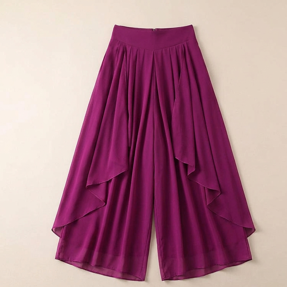Patrizia Curci™ Zwiewne spodnie z szyfonu z wysokim stanem dla codziennej elegancji
