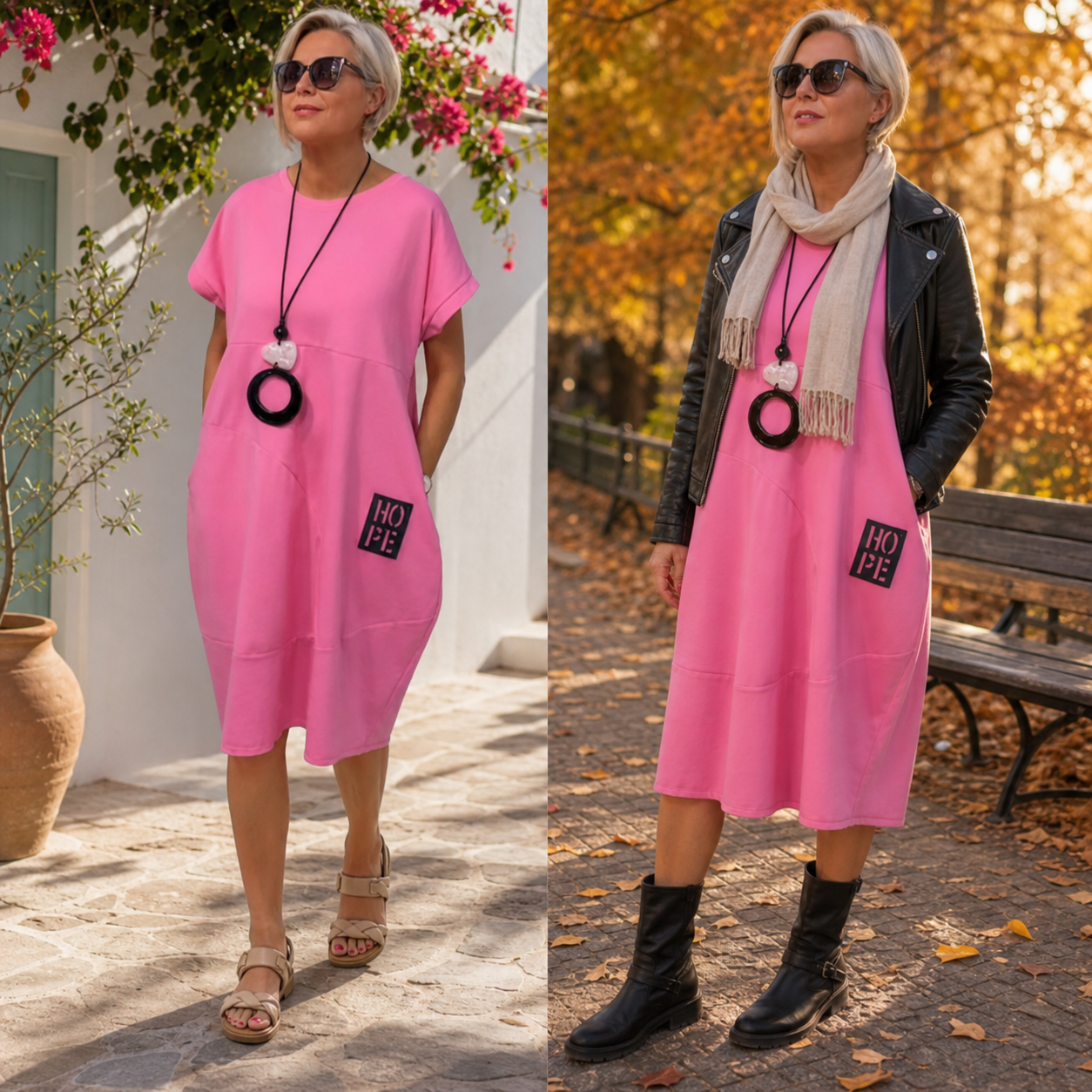 Patrizia Procopio™ Elegancka sukienka midi dla całodziennego komfortu
