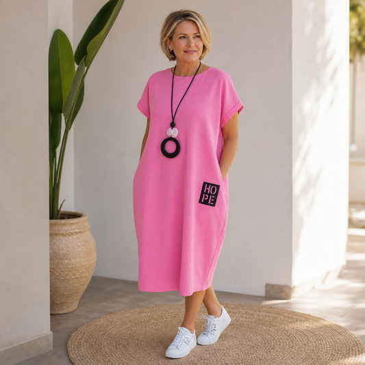 Patrizia Procopio™ Elegancka sukienka midi dla całodziennego komfortu