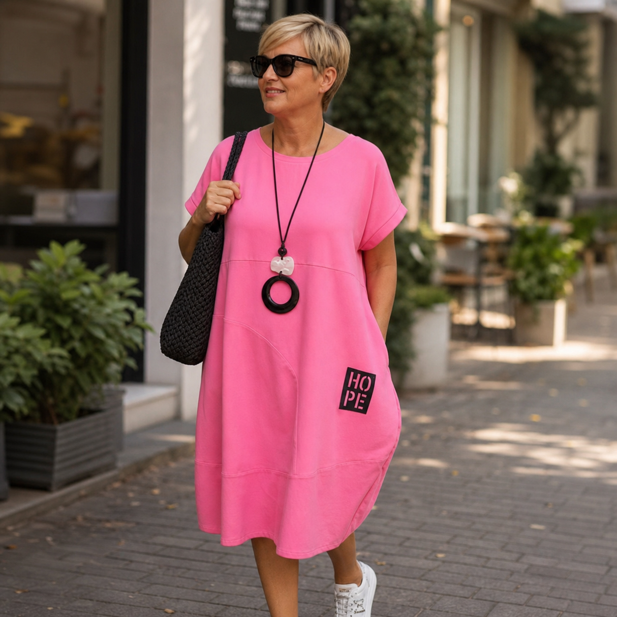 Patrizia Procopio™ Elegancka sukienka midi dla całodziennego komfortu