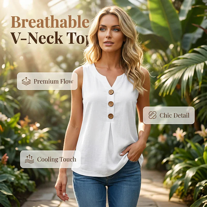 Patrizia Sleeveless Women's V-Neck Vest - main front product view