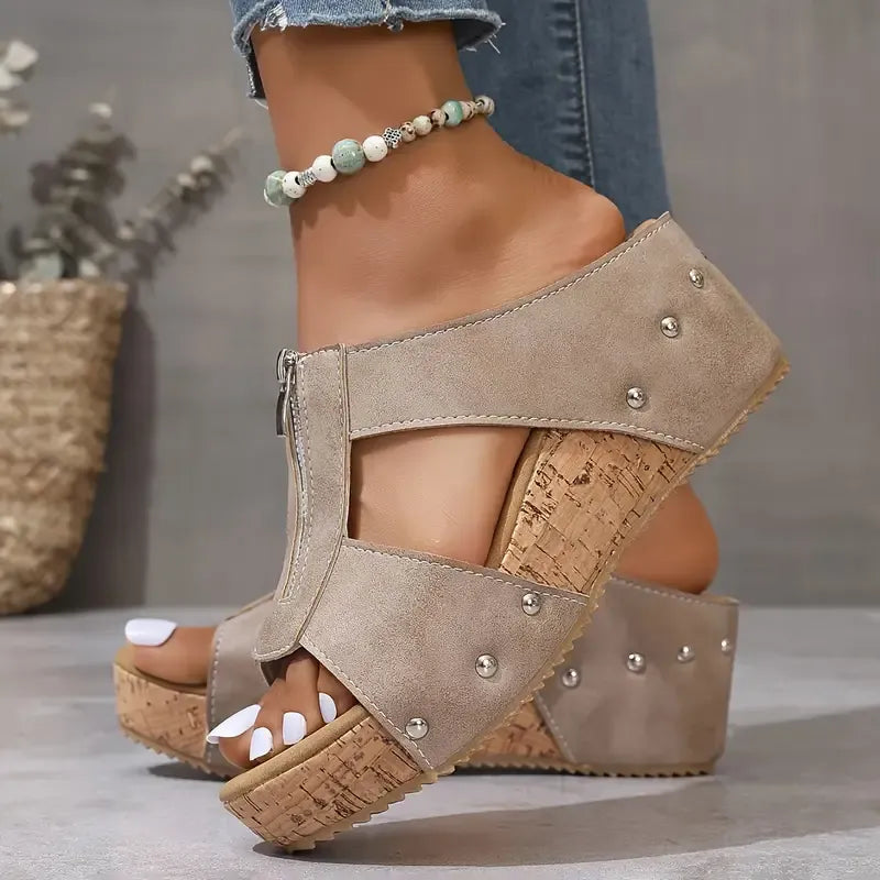 Perla Falzone™ Perla Falzone™ All-Day Comfort Heeled Zip Sandals - content image 30
