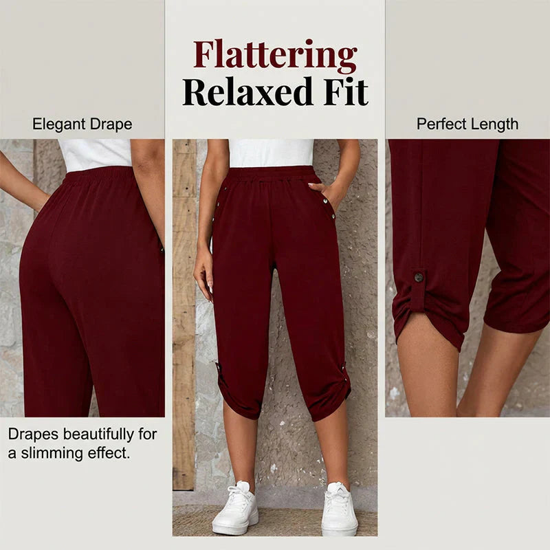 Raffaella Demarco™ Modelujące spodnie capri z miękką elastyczną talią