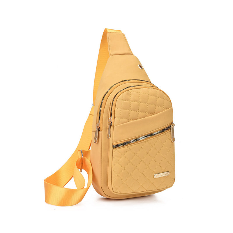 Rivelle Large Capacity Waterproof Chest Bag - styled crossbody wear on urban street