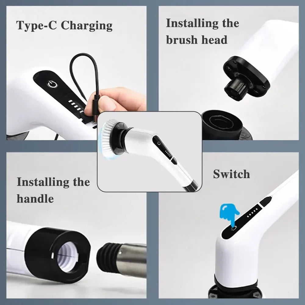 ScrubTech Pro™ Elektryczna szczotka do szorowania dla szybkiego i łatwego czyszczenia bez wysiłku