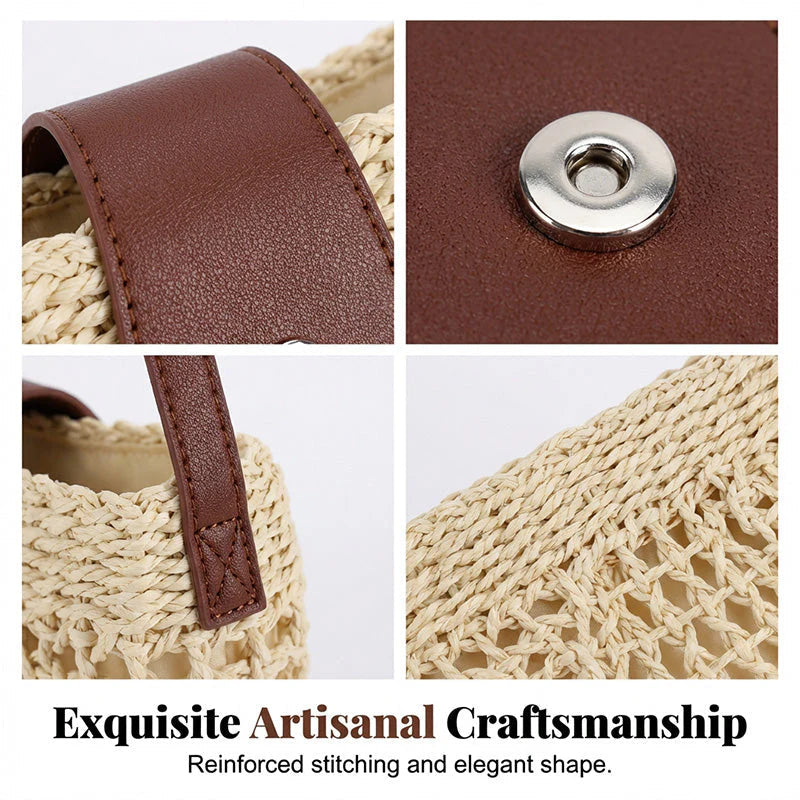 Seraphina Woven Crossbody Backpack for Women - interior compartment view