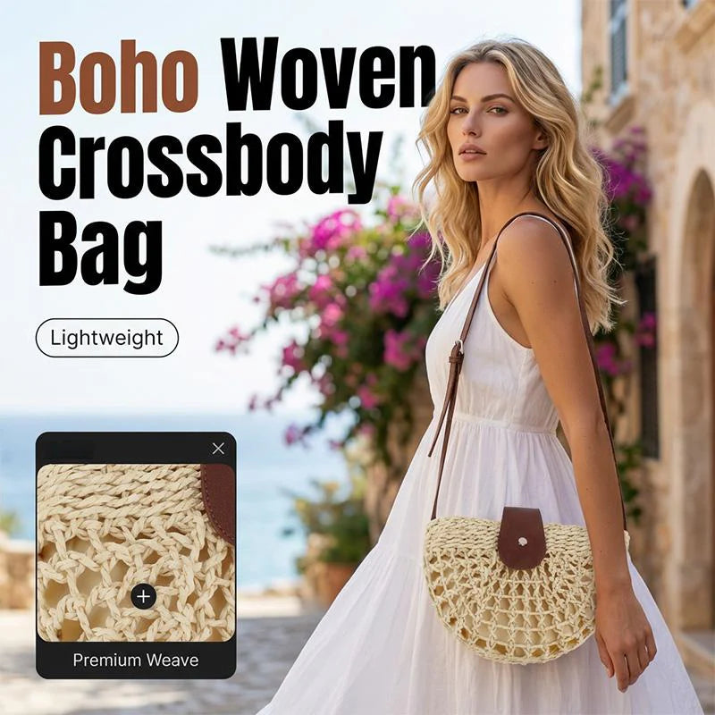 Seraphina Woven Crossbody Backpack for Women - main front product view