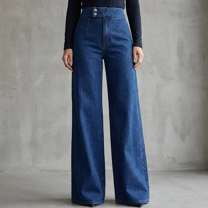 Serena Women's High-Waisted Wide-Leg Jeans - front hero view