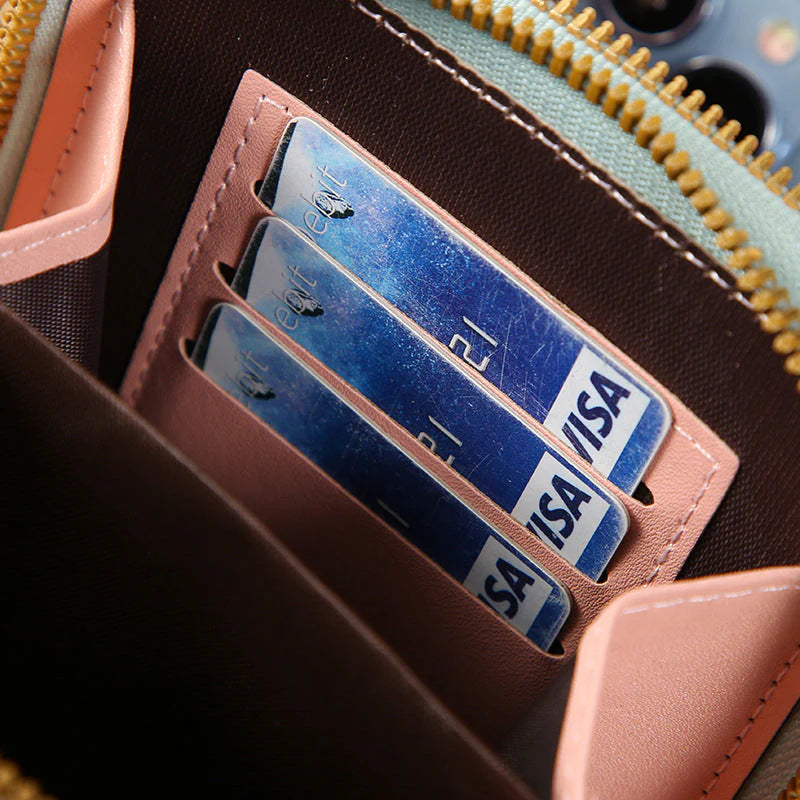 ShieldSnap™ Secure Phone Wallet Built-In - snap attachment mechanism view