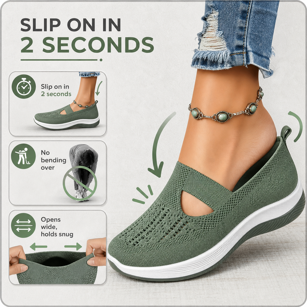 SlipEase™ Wygodne buty wsuwane na co dzień
