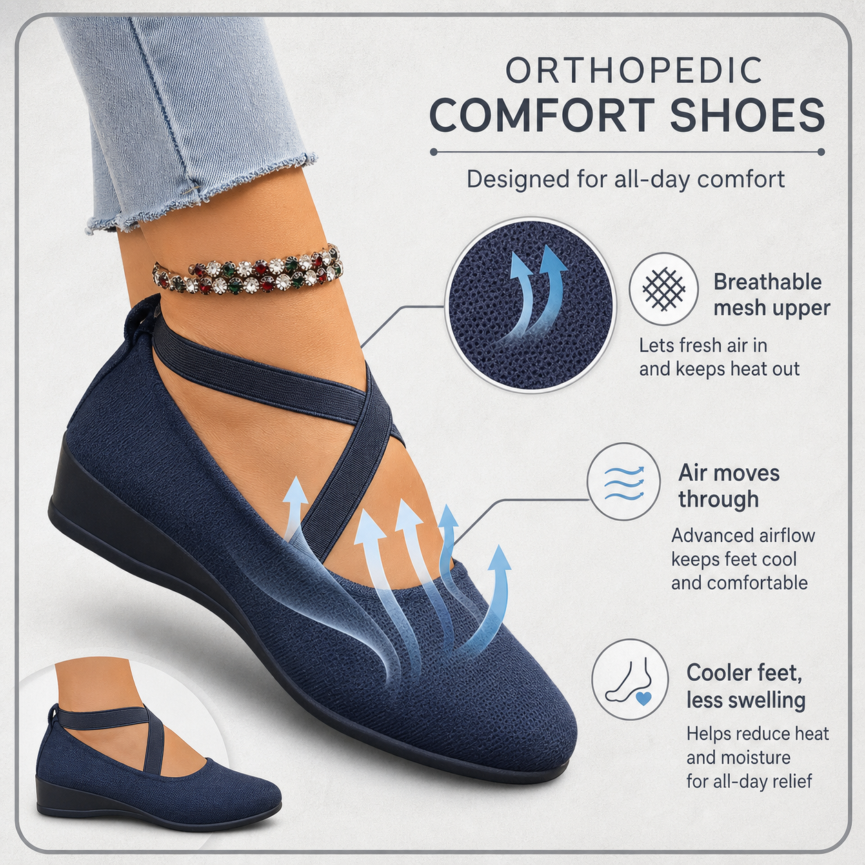 StrideCare Pro+™ Amortyzowane buty do chodzenia na dni bez bólu