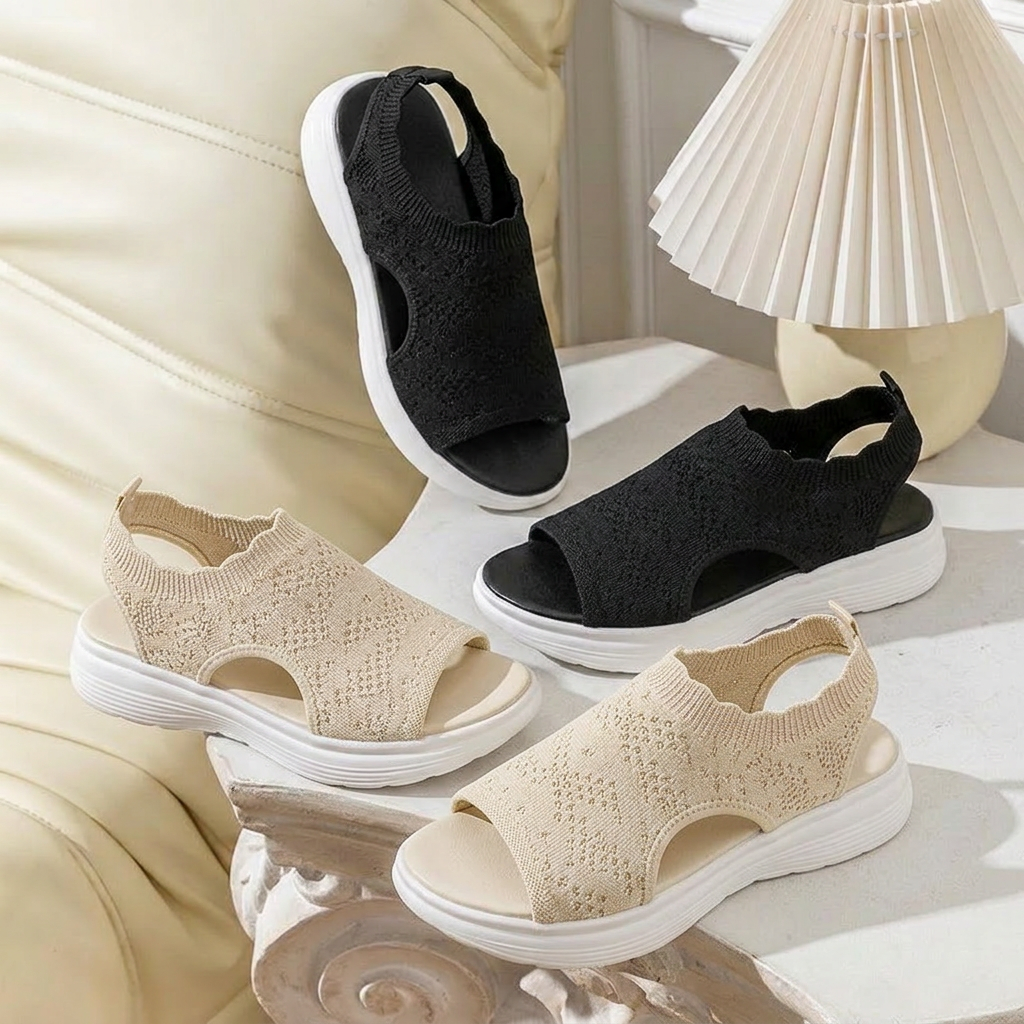 StrideEase™ Eleganckie oddychające sandały na platformie zapewniające komfort chodzenia bez bólu