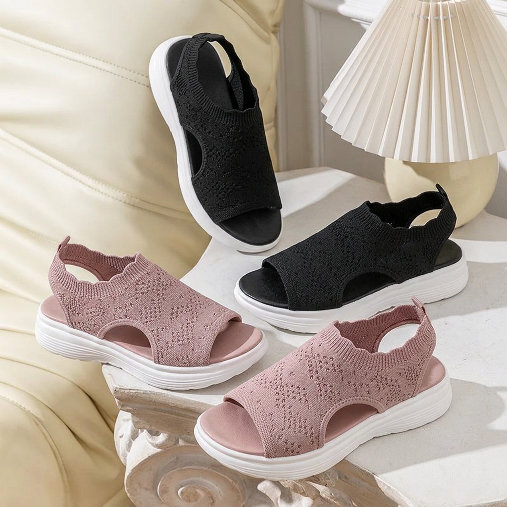 StrideEase™ Eleganckie oddychające sandały na platformie zapewniające komfort chodzenia bez bólu