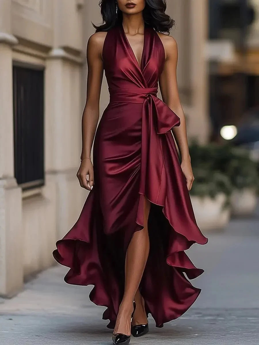 Tania Avellino™ Elegancka sukienka wieczorowa z wyszczuplającą talią