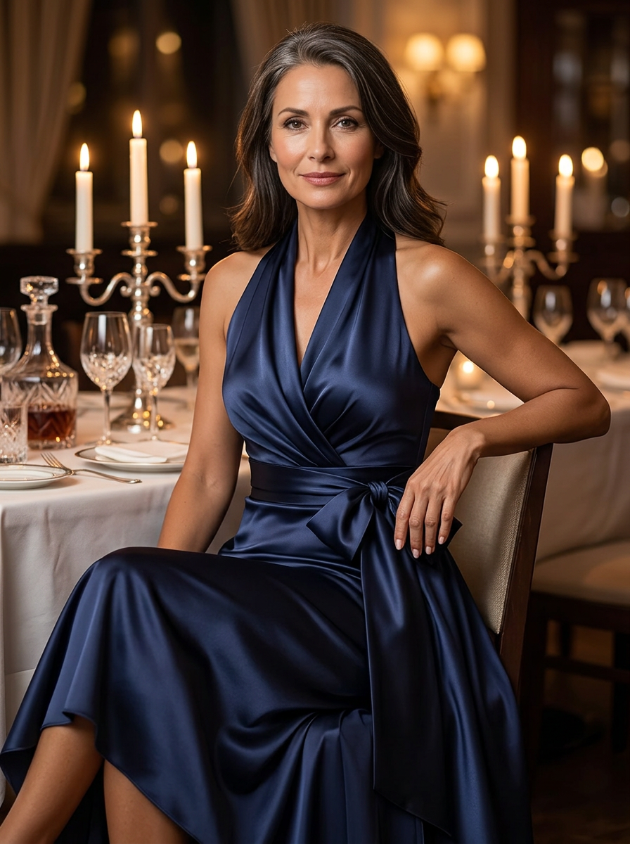 Tania Avellino™ Elegancka sukienka wieczorowa z wyszczuplającą talią