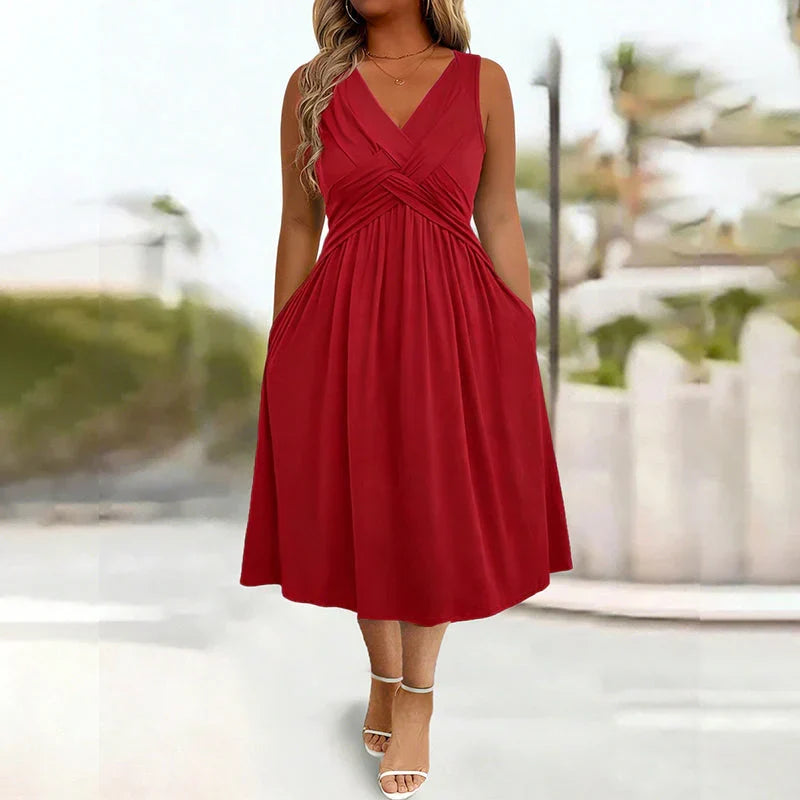 Tecla Tedeschi™ Letnia sukienka bez rękawów dla swobodnej elegancji