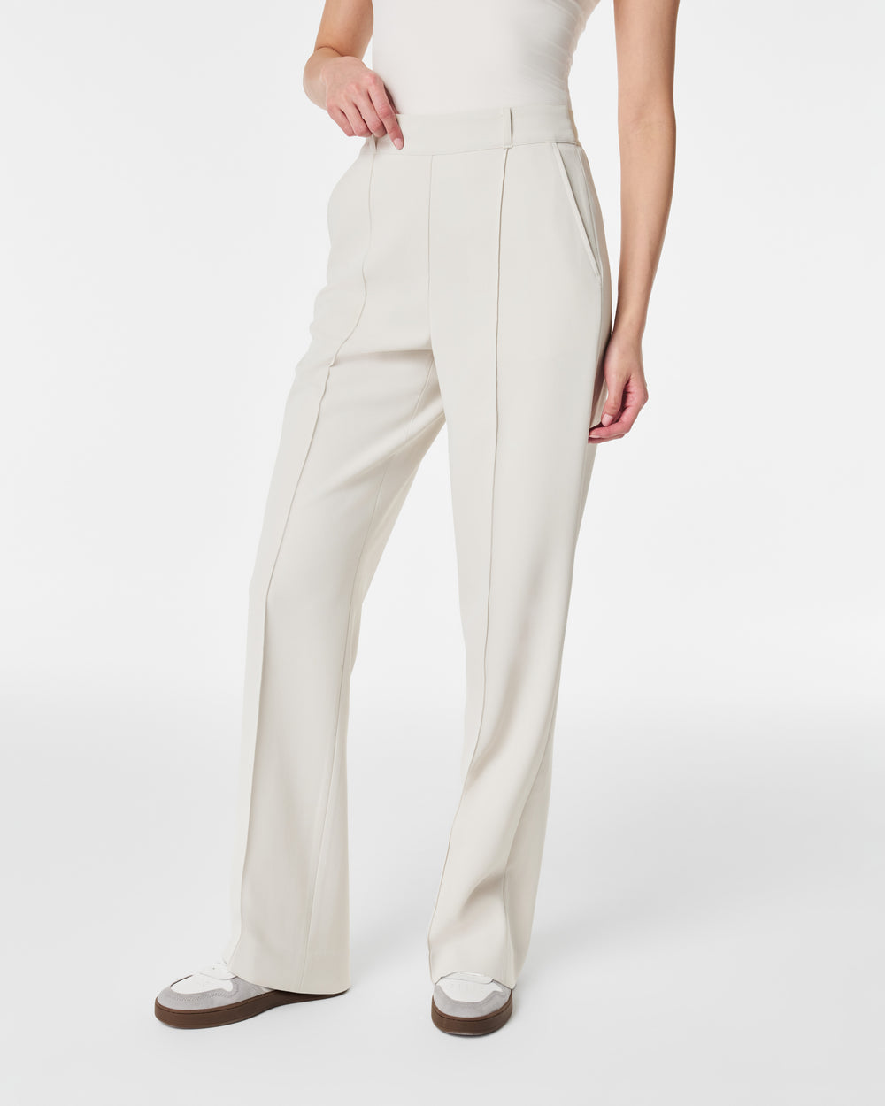 Tummella Tummella Smoothing Crepe Trouser - front view of tummy control crepe trouser