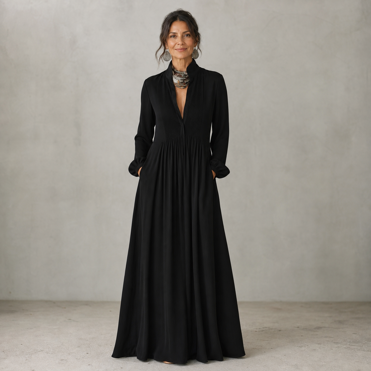 Valentina Vecchietti™ Przewiewna sukienka maxi dla swobodnej elegancji