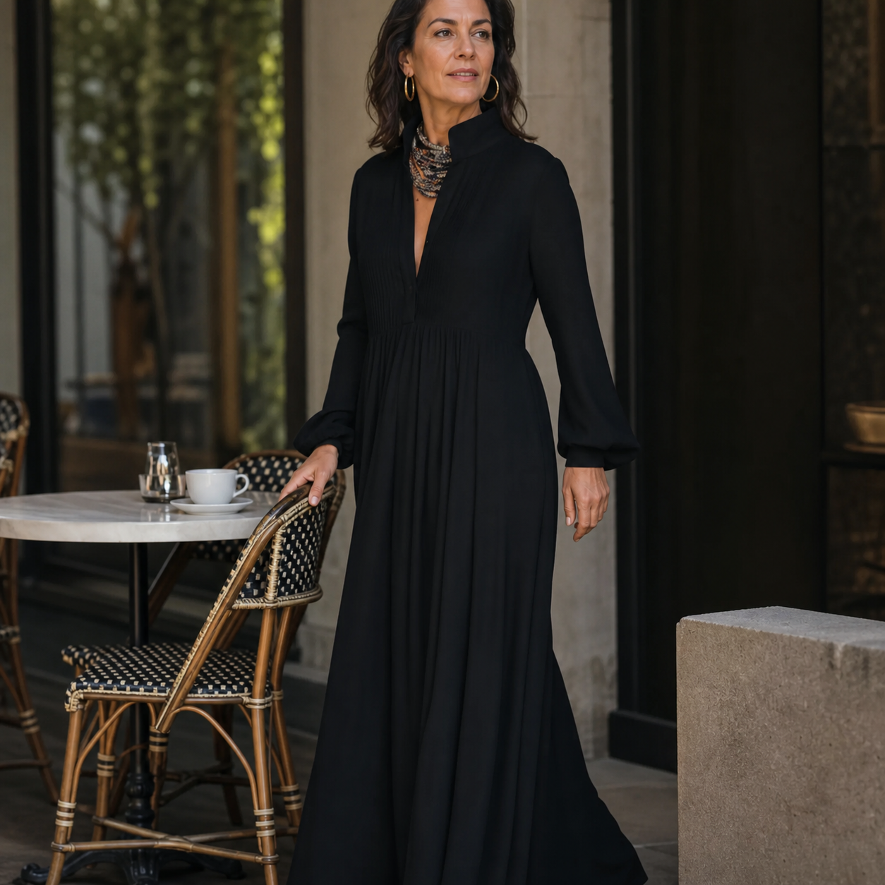 Valentina Vecchietti™ Przewiewna sukienka maxi dla swobodnej elegancji