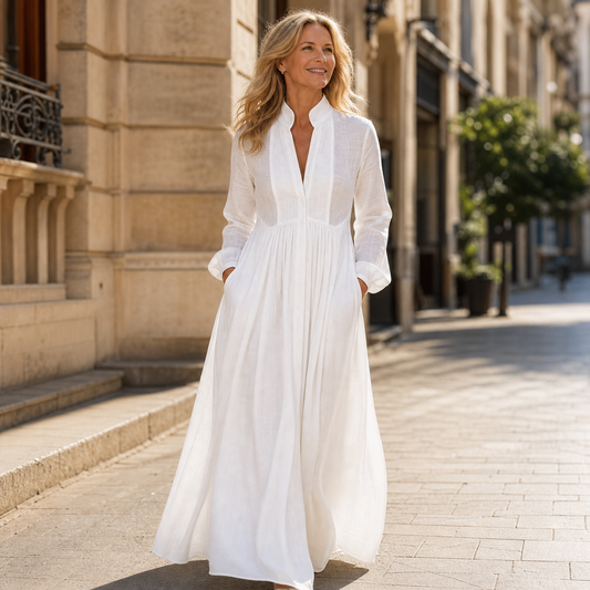 Valentina Vecchietti™ Przewiewna sukienka maxi dla swobodnej elegancji