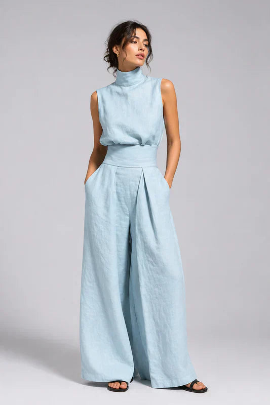 Valeria Goldie Lightweight Linen Two-Piece Set - main product view