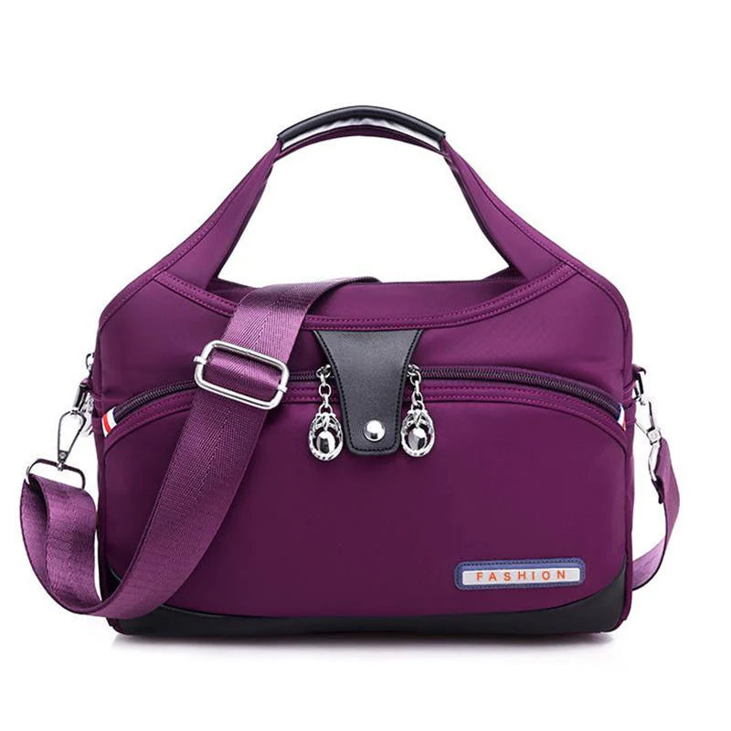 VaultChic Elegant Anti-Theft Tote Bag - front view showcasing secure zipper design