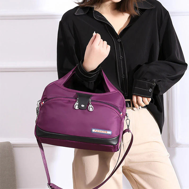 VaultChic Elegant Anti-Theft Tote Bag - interior view showing large capacity compartments