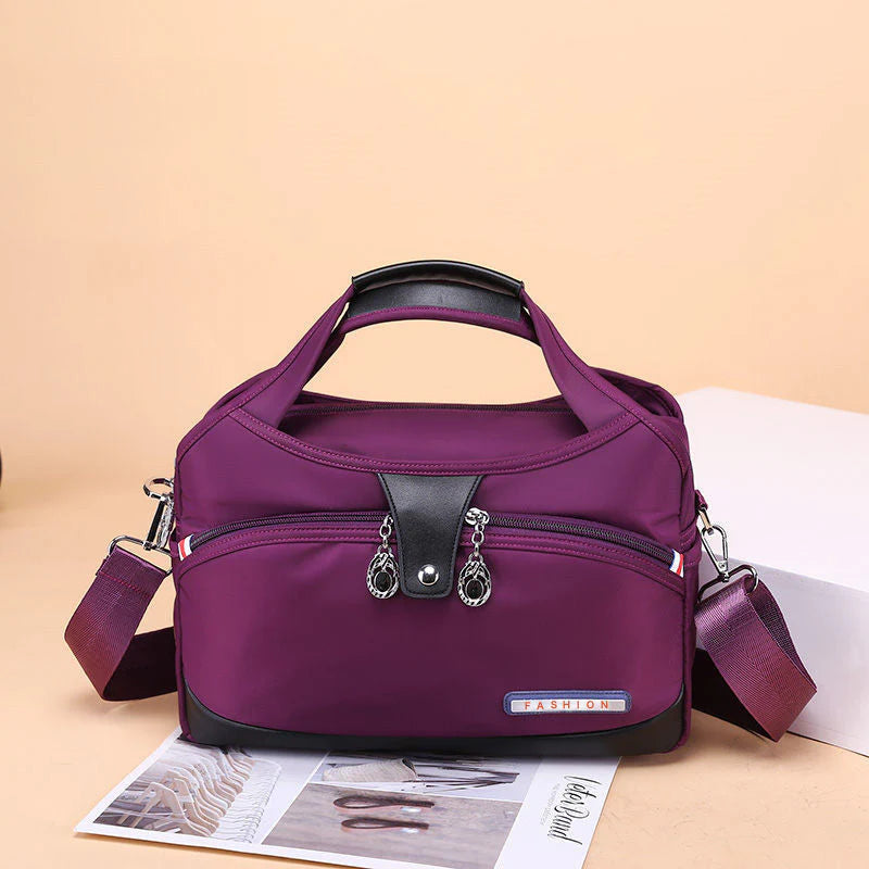 VaultChic Elegant Anti-Theft Tote Bag - detail of durable water-resistant exterior material