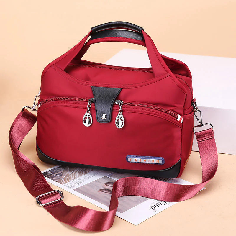 VaultChic Elegant Anti-Theft Tote Bag - interior organizer pockets for cards and phone