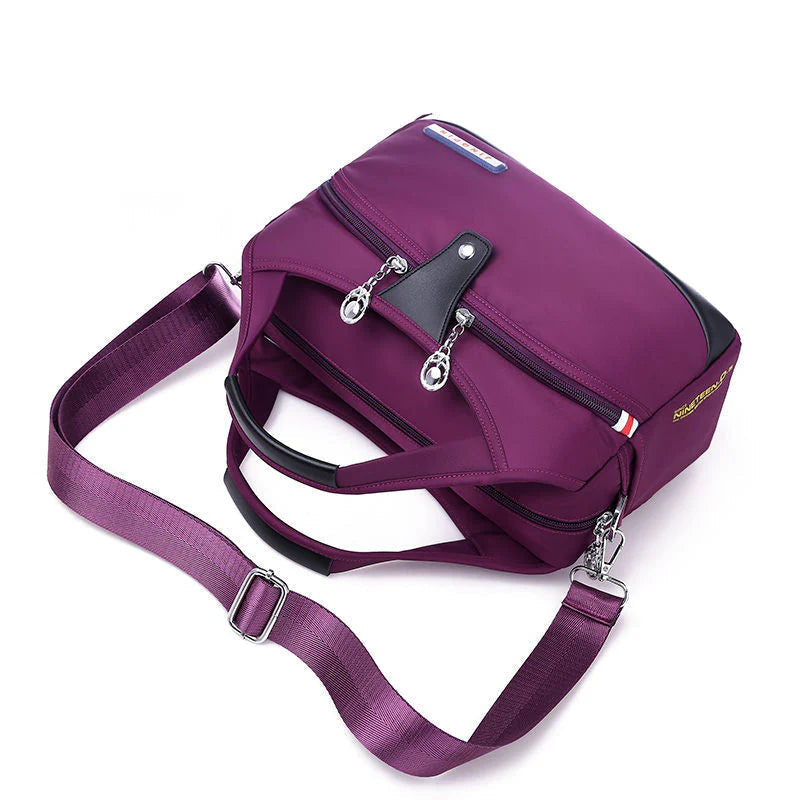 VaultChic Elegant Anti-Theft Tote Bag - travel lifestyle shot at airport with bag