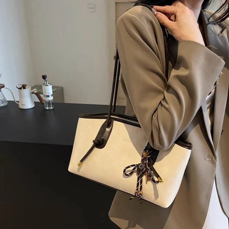 Velour Y2K Vintage Vibe PU Leather Shoulder Bag - alternate color front view