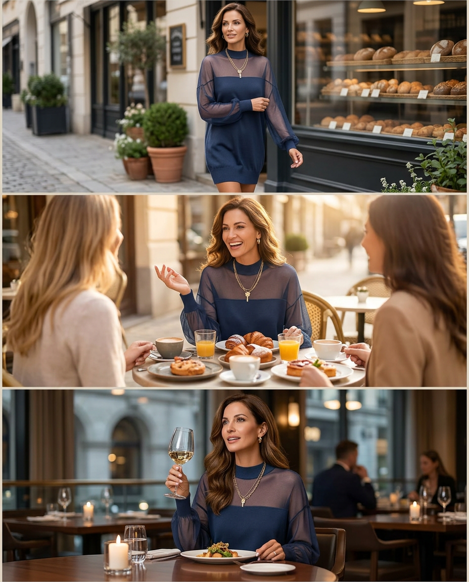 Zelinda Balducci™ Zwiewna sukienka z szyfonu na co dzień