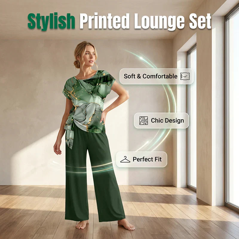Zelinda Women's Elegant Two-Piece Set with Print - main product view