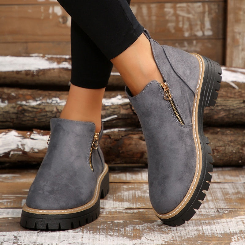 ZipStryde Sleek Zip Ankle Boots - back view of women's ankle boot
